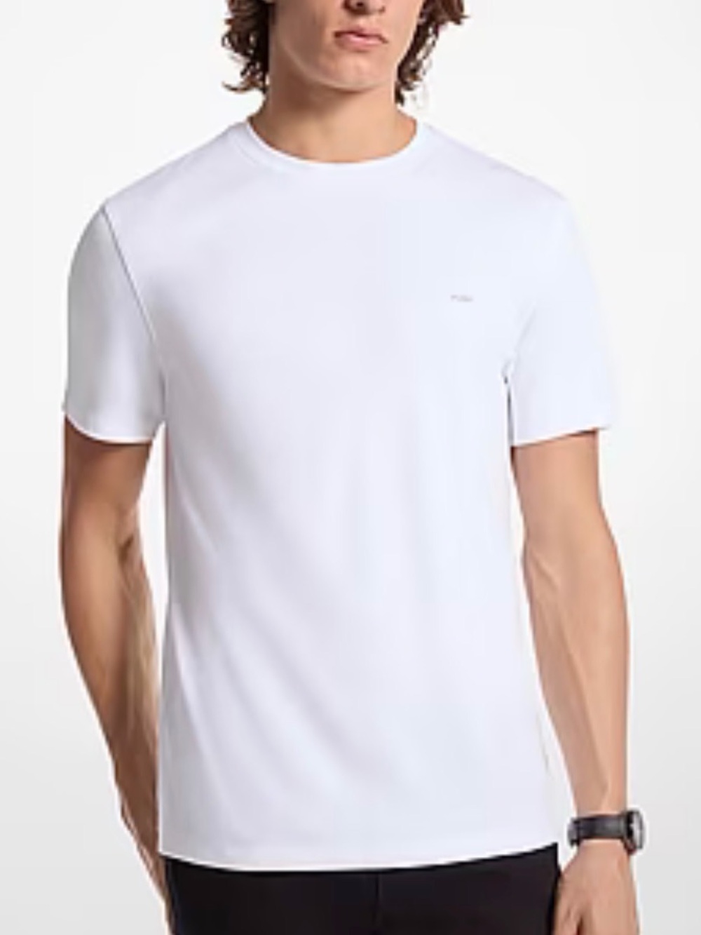 Michael Kors White Short Sleeve Crew Tee